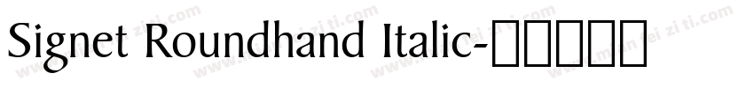 Signet Roundhand Italic字体转换
